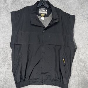 Zero Restriction‎ Golf Vest Size XL Black Gore-Tex Sleeveless Windbreaker Jacket